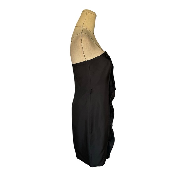 Zimmermann Black Strapless Silk Pleated Front Mini Dress Party Cocktail Sexy - Picture 6 of 13